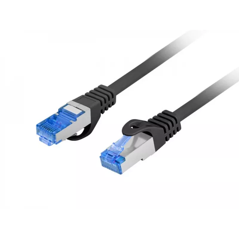 Cabo de rede LANBERG PCF6A-10CC-0050-BK Cat6a F/UTP RJ-45 0,5 m Preto
