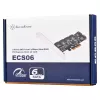 Controlador Serial ATA SILVERSTONE SST-ECS06 — placa PCIe com 6 portas SATA