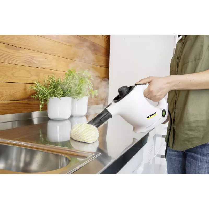 Kärcher SC 1 Limpador a vapor cilíndrico 1200 W Preto, branco