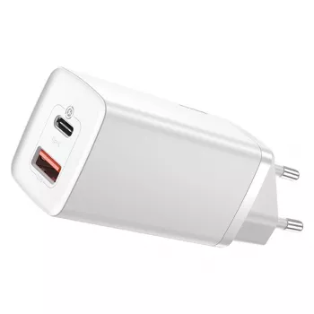 Carregador Baseus CCGAN2L-B02 interior AC carregador rápido 20V 1xUSB 1xType-C branco