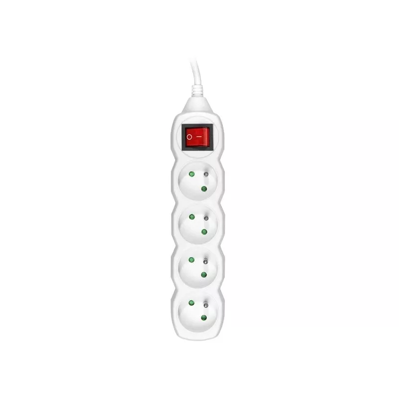 PowerWatch 3 m (4 tomadas) branco com interruptor de rede