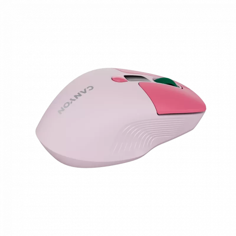 Canyon MW-26 - rato ótico sem fios 2 em 1 Bluetooth / 2,4 GHz - silencioso - rosa