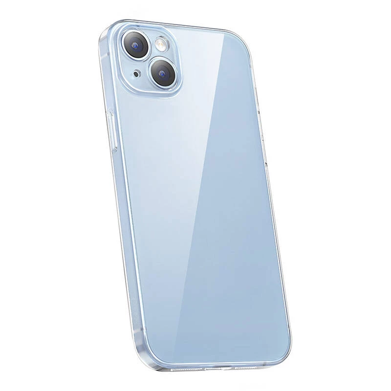 Capa protetora Baseus Crystal Series para iPhone 14 Plus com parte traseira em vidro temperado