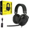 Headset CORSAIR HS65 SURROUND headset de gaming com fios, circum-aural, 3,5 mm + adaptador USB, 32 Ω, 282 g, carbono