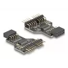 Adaptador de cabo DeLOCK 60045 9 pinos USB 2.0 2 x pin header de 9 pinos preto