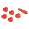 Bloqueador de porta DeLOCK 20928 RJ-45 vermelho plástico 11 unid.