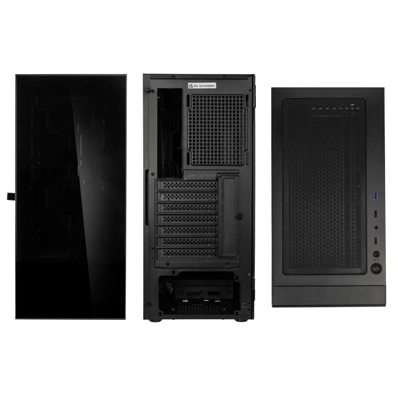 Caixa de computador Kolink Observatory HF Glass Core Midi-Tower – preto