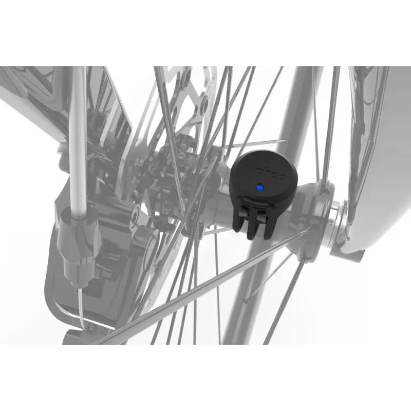 Sensor de velocidade/cadência da roda Wahoo TRACKR — sem fios, à prova de água IPX7, pilha CR2032, 35×32×18 mm, 13 g
