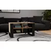 Mesa de centro top e shop Topeshop STOLIK KAWOWY ŁAWA MODERN 4P carvalho Artisan preto