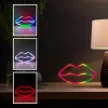 Luzes de néon MANTA SNL61RGB LIPS RGB letreiro decorativo com mudança de cor, modelo SNL61RGB