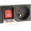 Unidade de distribuição de energia Gembird EG-PDU-014-FC14, 8 tomadas AC, entrada C14, cabo de 3 m, caixa de alumínio 1U, 10 A, 3680 W