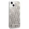 Karl Lagerfeld KLHCP14MLMNMS iPhone 14 Plus 6.7 Capa rígida prateado / prateado Liquid Glitter Monogram