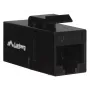 Módulo Keystone LANBERG KSU6-3000 — Cat6 U/UTP RJ-45 conector fêmea para RJ-45 conector fêmea, formato plano, preto