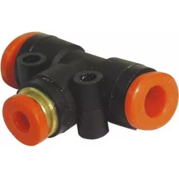 Tê Antari FTA-664 para tubos de fluido, ligações 2×6 mm e 1×4 mm
