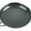 Frigideira KOHERSEN NX CERAMIC 24 cm, corpo em aço inoxidável, revestimento antiaderente NX CERAMIC, adequada para indução, com tampa