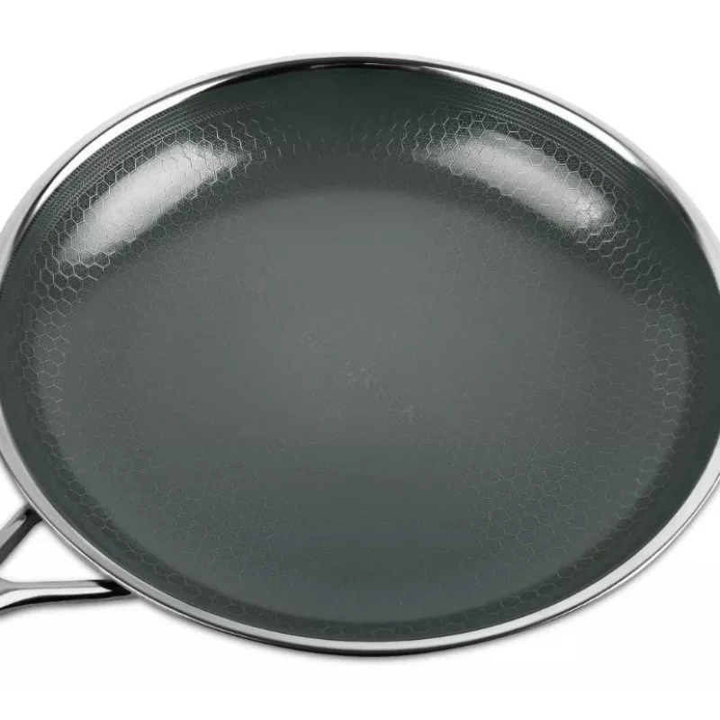 Frigideira KOHERSEN NX CERAMIC 24 cm, corpo em aço inoxidável, revestimento antiaderente NX CERAMIC, adequada para indução, com tampa