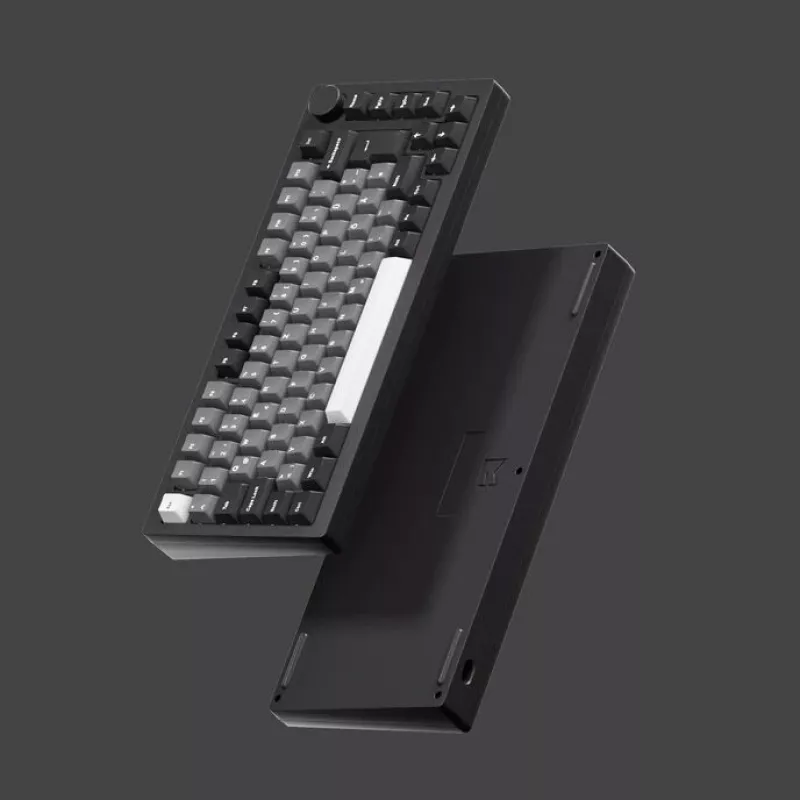Teclado gaming mecânico AKKO MonsGeek M1W SP rosa e branco wireless RGB V3 Piano Pro Switch