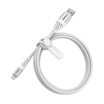 Cabo USB-A para Lightning OTTERBOX 1 m — Cloud White, ficha USB-A para ficha Lightning