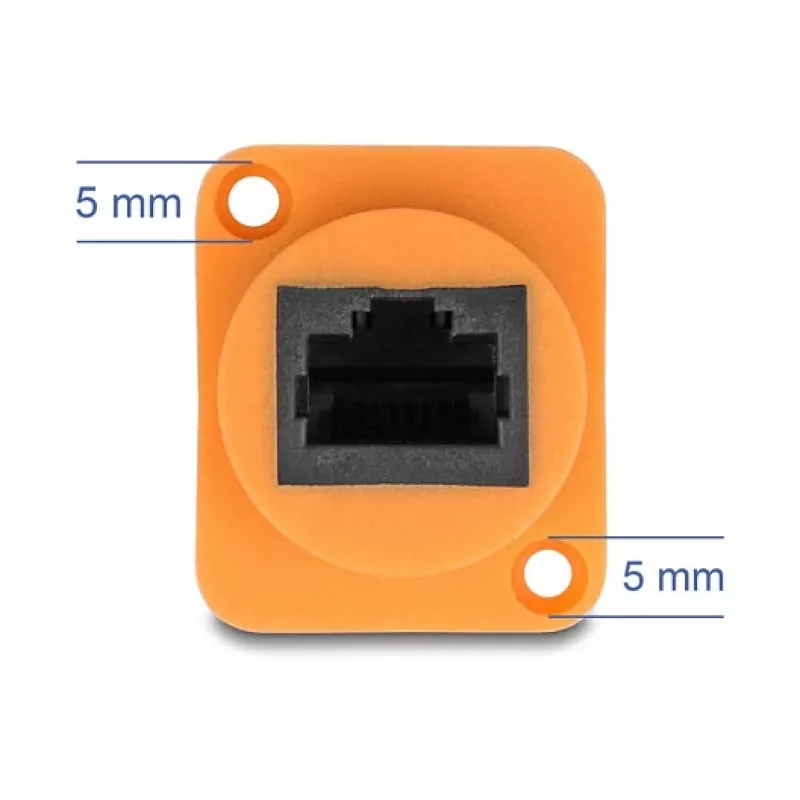 Cabo de rede DeLOCK 90804 0,3 m Cat5e U/UTP RJ-45 preto laranja
