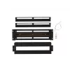 Lanberg AK-VDP103-B painel de distribuição de tensão de 19 polegadas 3U com calha DIN TS-35, preto