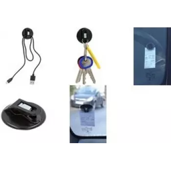 Suporte WEDO 64 301001 — suporte universal para bilhetes de estacionamento e cabos USB, poliestireno preto