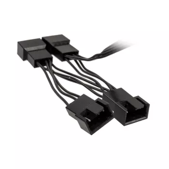 Cabo em Y para ventoinhas Kolink 1-para-4 PWM 35 cm, 4-Pin-PWM para 4×4-Pin-PWM + SATA