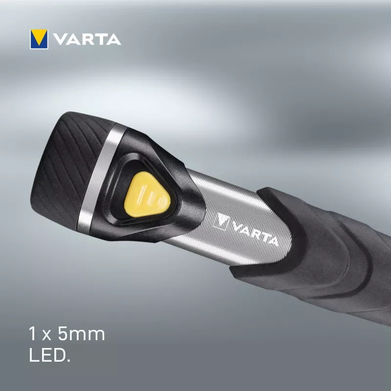Varta Day Light Key Chain Light - Luz de chaveiro - alumínio - preto - ABS sintético - alumínio - borracha - LED - 1 lâmpada - 12 lm