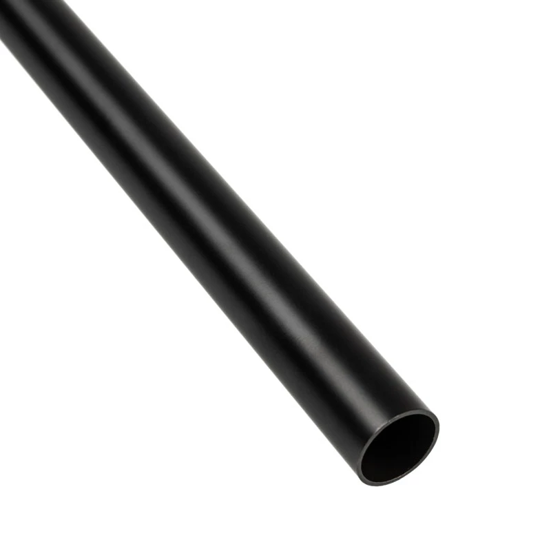 Tubo rígido 14 mm DE, 500 mm — BitsPower Bitspower None Chamfer Latão, preto carvão