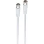 Cabo coaxial ShiverPeaks BS80108-128 10 m ficha F branco