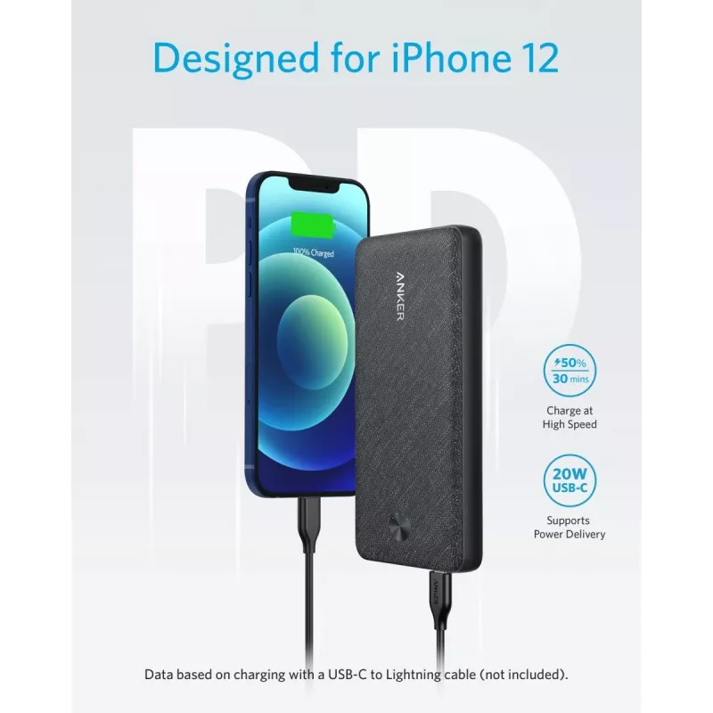 POWER BANK USB 20000MAH preto/A1365G11 ANKER