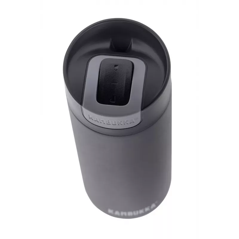 Garrafa a vácuo Kambukka Olympus 500 ml — aço inoxidável 18/10, isolamento a vácuo, preto, base antiderrapante
