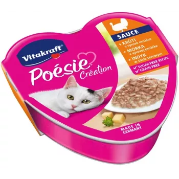 Comida húmida para gatos Vitakraft POESIE CREATION peru e queijo 85 g saco, gatos adultos, proteína 8% gordura 5%