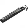 Belt A1 Zyklop Conjunto de chaves de caixa, 1/4 (preto, 10 peças, com função de retenção)