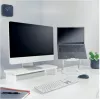 Suporte para monitor LEITZ Freestanding 64340001 — suporte de secretária para ecrãs de 61 cm (24 polegadas), capacidade de carga 20 kg, altura ajustável, branco