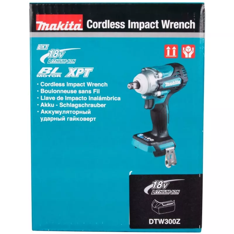 Chave de impacto sem fios Makita DTW300Z 3200 rpm preto, azul