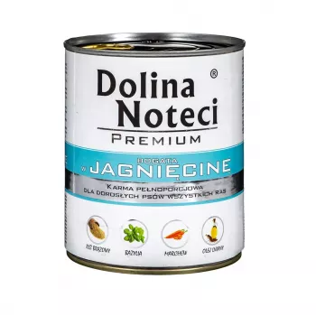 Dolina Noteci Premium rica em borrego ração húmida para cães 800 g