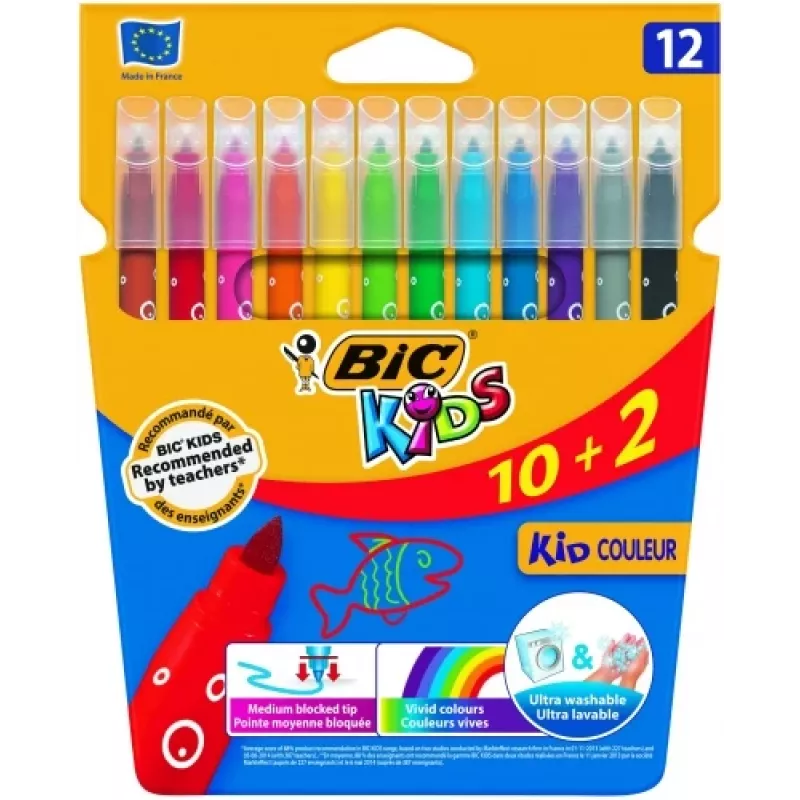 Marcadores BIC CF KID750 12 cores 9202937