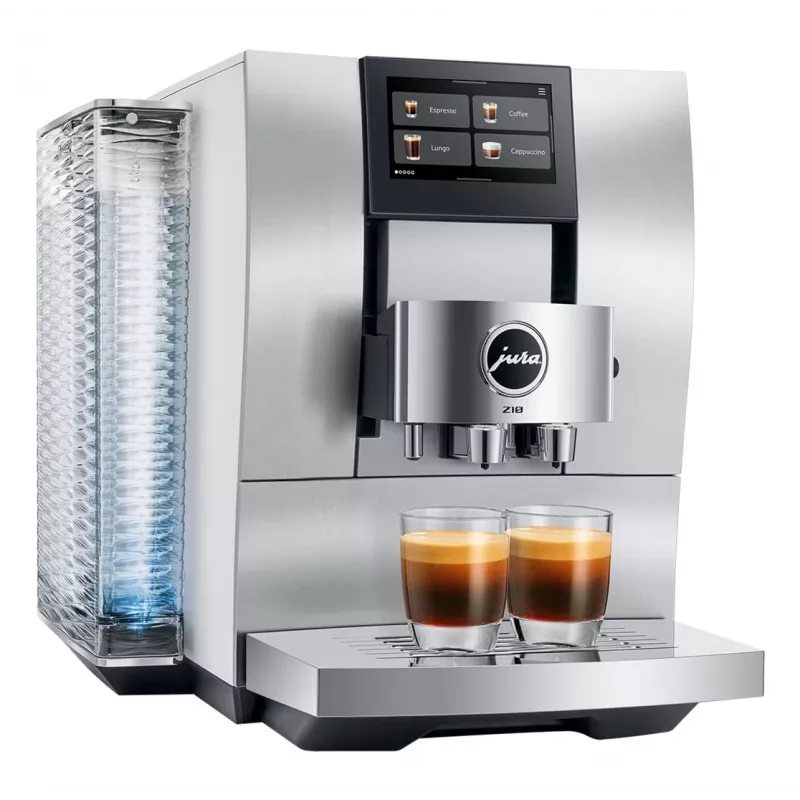 Máquina de café expresso automática JURA Z10 (EB) — depósito de água de 2,4 L, moinho integrado, 1450 W, alumínio/branco