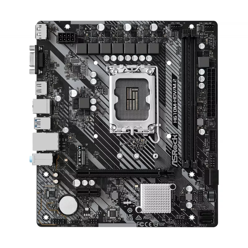 Placa-mãe ASRock H610M-HDV/M.2 R2.0 LGA1700 DDR4 Micro-ATX