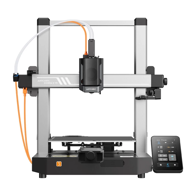 Impressora 3D AnyCubic Kobra 3 V2 (K3V2-IP-O) — volume de impressão 235×235×250 mm