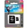 Cartão de memória MicroSDXC Silicon Power 128 GB UHS‑I (Class 10, U1), 85 MB/s, preto, com adaptador SD
