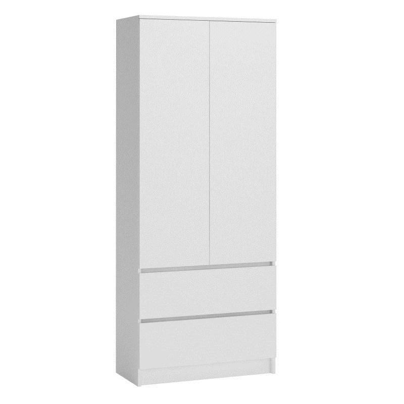 Top E Shop SZAFA MALWA B roupeiro de quarto, 5 prateleiras, 2 portas, branco