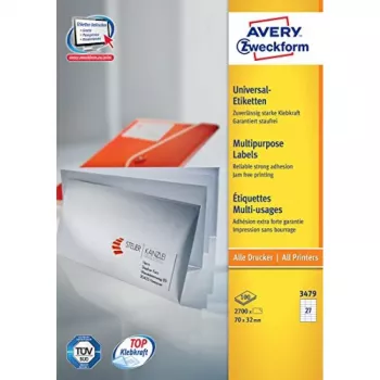 Avery-Zweckform 3479 etiquetas branco papel 70x32mm adesivo permanente