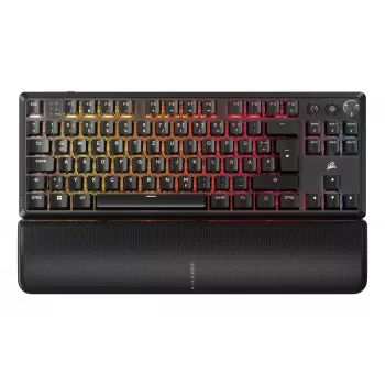 Teclado Corsair K70 CORE TKL Gaming USB + RF Wireless + Bluetooth QWERTZ alemão preto