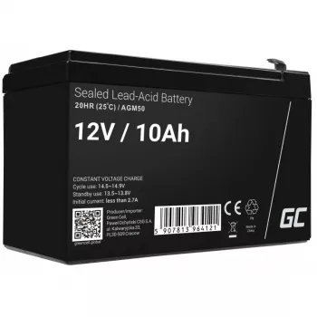 Bateria para UPS Green Cell AGM50 12 V 10 Ah VRLA AGM, 65×151×95 mm, 2,45 kg, preto