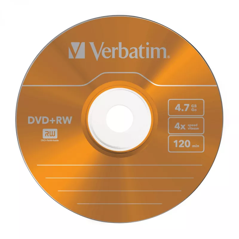 VERBATIM 43297 Verbatim DVD+RW slim Jewel Case 5 4.7GB 4x cor