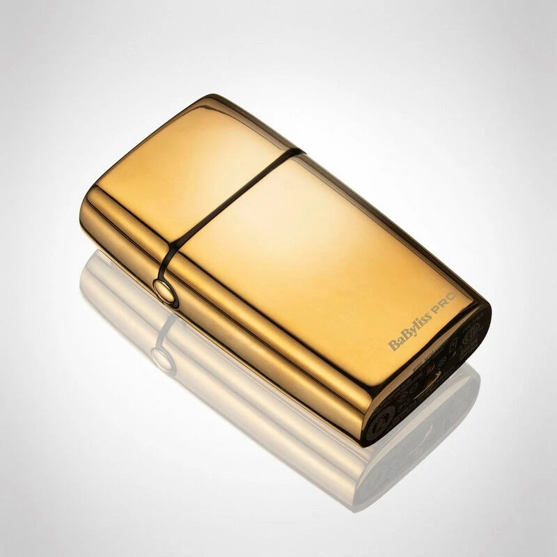 Máquina de barbear foil BABYLISS FXFS2GE — máquina de barbear foil sem fios com 2 lâminas, bateria incorporada, 180 min de autonomia, dourado
