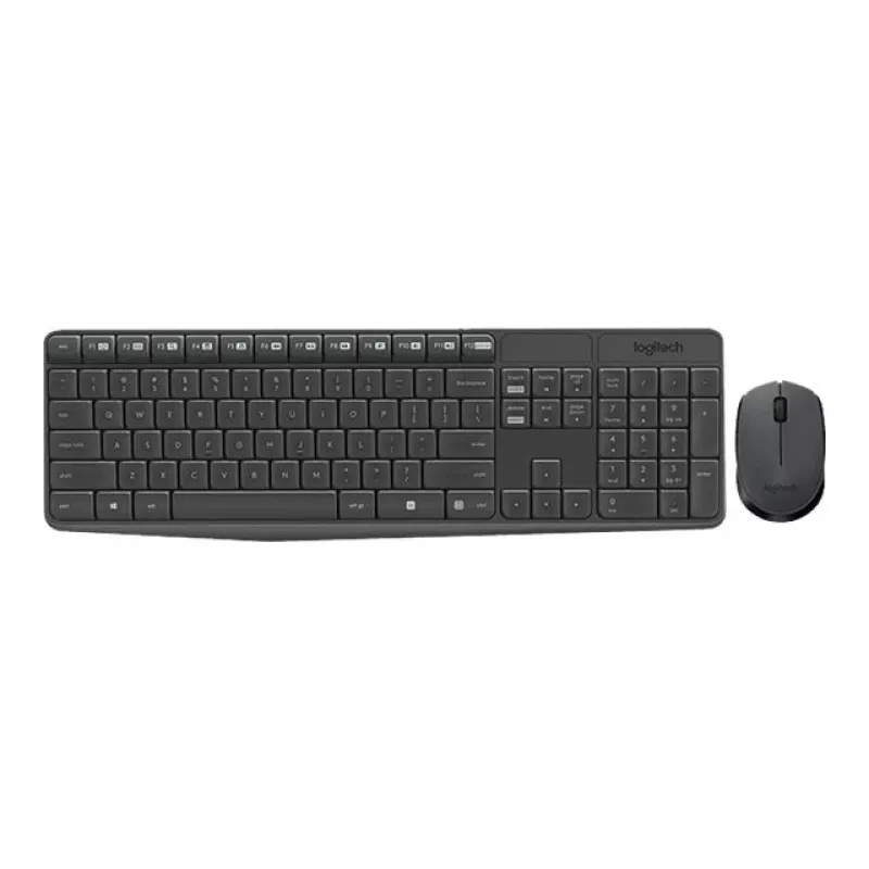Teclado Logitech MK235 Wireless KBD+rato cinzento CZ