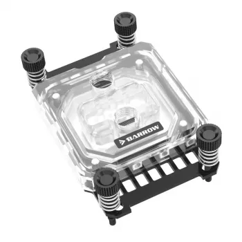 Bloco de água Brimarex BARROWCH LTYK3A-04 V2 para socket AMD AM4/AM5, acrílico, preto