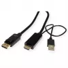 ROTRONIC-SECOMP Roline - Cabo de vídeo - HDMI, USB (apenas alimentação) macho para DisplayPort macho - 2 m - blindado - preto - suporta 4K 60 Hz (384